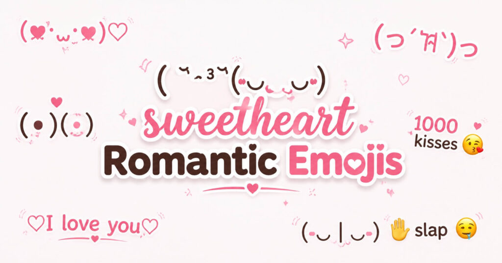 ( ˘ ³˘(◡‿◡˶) 𝓈𝓌𝑒𝑒𝓉𝒽𝑒𝒶𝓇𝓉 Romantic Emojis